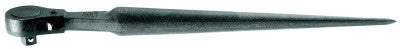1/2 in Construction Wrench Ratcheting Socket Drive, Pear, 15 in, Black Oxide