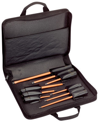 9 Pc. Cushion Grip Insulated Screwdriver Kits, Phillips; Slotted, Inch