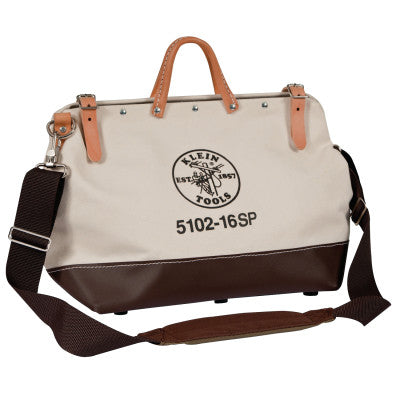 Heavy-Duty Canvas Tool Bags, 13 Compartments, 2 1/2 in X 12 in
