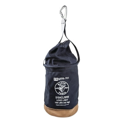 FLAME-RESISTANT TOP CLOSING CANVAS BUCKET