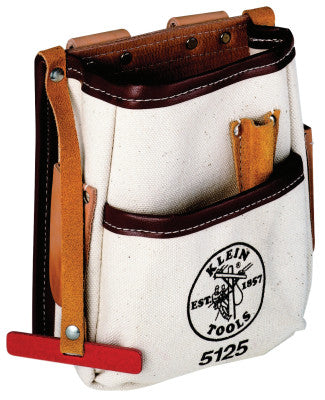5-Pocket Tool Pouches, 5 Compartments, Natural, No. 4 Canvas