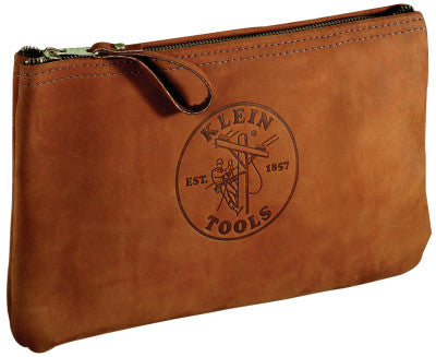 Top-Grain Leather Accessory Bags, 1 Compartment, 12 1/2 in X 7 1/2 in