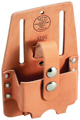 Tape-Rule Holders, 1 Compartment, Tan, Holds Medium Tape Rule, Leather