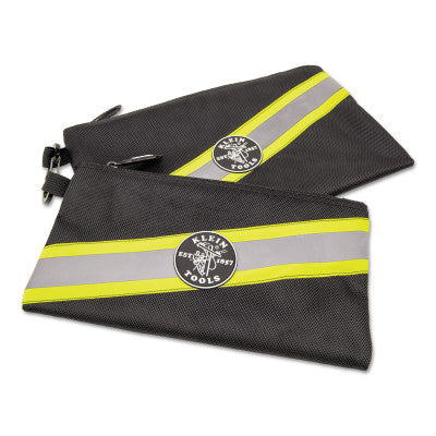High Visibility Zipper Bags, 2 Compartments, 5 1/2 in x 10 in
