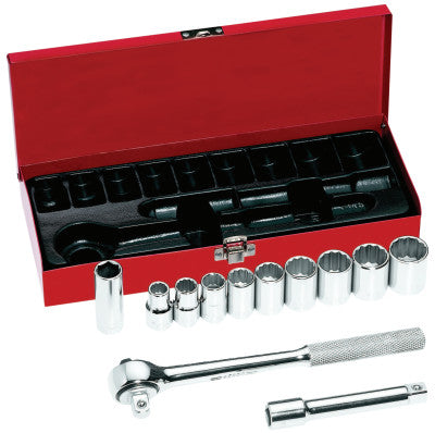 12 Piece Socket Sets, 1/2 in