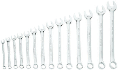 14 Piece Combination Wrench Sets, 6; 12 Points, Inch