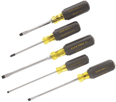 5 Pc. Cushion-Grip Screwdriver Sets, Phillips; Slotted