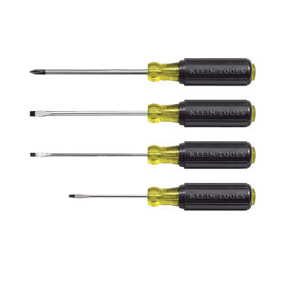 4 Piece Mini Cushion-Grip Screwdriver Sets, Cabinet/Keystone Slotted/Phillips