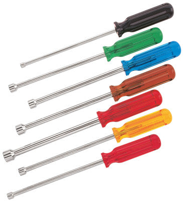7Pc. Nut Driver Set, 3/16 in; 1/4 in; 5/16 in; 11/32 in; 3/8 in; 7/16 in; 1/2 in