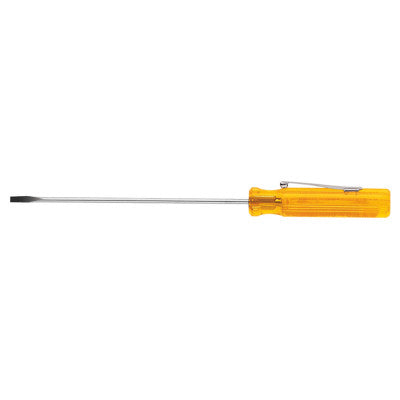 Vaco Pocket-Clip Slotted Cabinet Tip Screwdrivers, 1/8 in, 4 7/16 in Overall L
