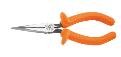 Insulated Standard Long-Nose Pliers, Straight, Alloy Steel, 6 5/8 in