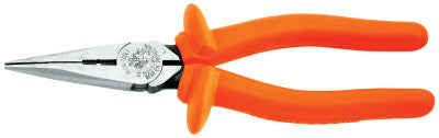 Insulated Heavy-Duty Long-Nose Pliers, Straight, Alloy Steel, 8 5/16 in