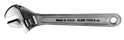 Extra Capacity Adjustable Wrenches, 6 in Long, 15/16 in Opening, Chrome, Dipped