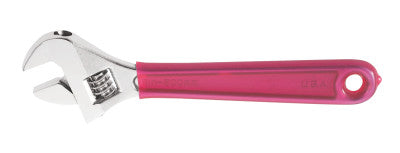 Extra Capacity Adjustable Wrenches, 8 in Long, 1 1/8 in Opening, Chrome, Dipped