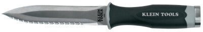 Serrated Duct Knives, 5 1/2", Stainless Steel Blade, Black