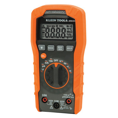 MM400 Digital Multimeters, 19 Function, 32F to 104F, 10A (AC/DC)