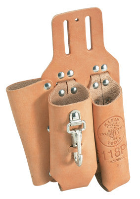 Pliers, Rule, and Screwdriver Holders, 3 Compartments, Leather