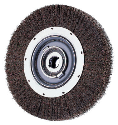 Medium Crimped Wire Wheel Brush, 6 D x 1 1/16 W, .012 Carbon Steel, 6,000 rpm