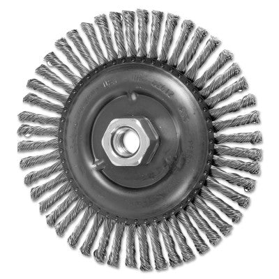 COMBITWIST Stringer Wheel, 6 in D x 3/16 in W, Stainless Steel Wire, 48 Knots