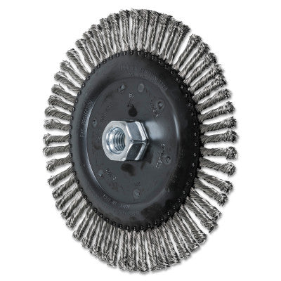 Stringer Bead Twist Knot Wheel, 6 7/8 D x 3/16 W, .02 Stainless Steel, 9,000 rpm