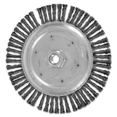 COMBITWIST Stringer Wheel, 6 7/8 in D x 3/16 in W, Carbon Steel Wire, 72 Knots