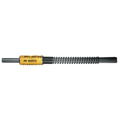 Specialty Coil Spring Brushes, Carbon Steel, 1,800 rpm, 3/8" x 0.014"