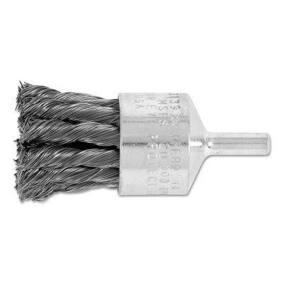 Straight Cup Knot End Brushes, Carbon Steel, 1" x 0.014"