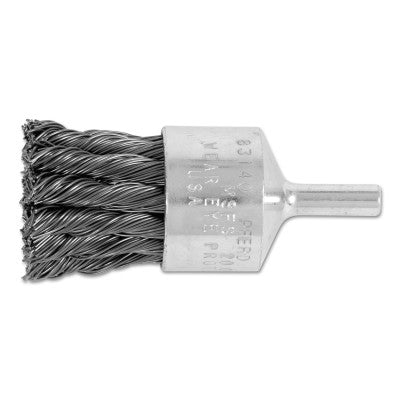 Straight Cup Knot End Brushes, Carbon Steel, 1" x 0.02"