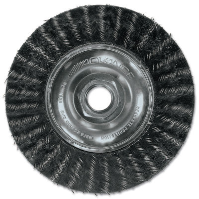 ECAP Encapsulated Wheel Brush, 7 in D x 3/16 in W, .014 in Carbon Steel Wire