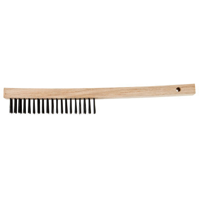 Economy Line Scratch Brushes, 13 3/4 in, 3 X 19, Carbon Steel, Curved