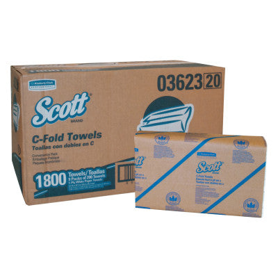 C-Fold Paper Towels, Convenience Pack, 10 1/8 x 13 3/20, White