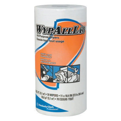WypAll L40 Wipers, White, 70 per roll