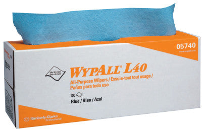 WypAll L40 Wipers, Pop-Up Box, Blue