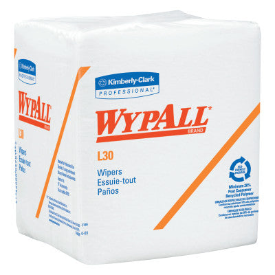 WypAll L30 Wipers, White, 90 per pack