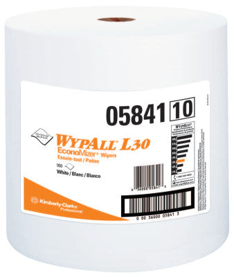 WypAll L30 Wipers, Jumbo Roll, White, 950 per Roll