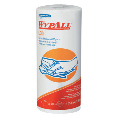 WypAll L30 Wipers, Canister, White, 70 per roll