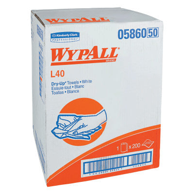 WypAll L40 Professional Towels, Pop-Up Box, White