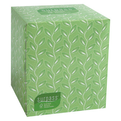Surpass Facial Tissue, 2-Ply, Pop-Up Box, 110/Box