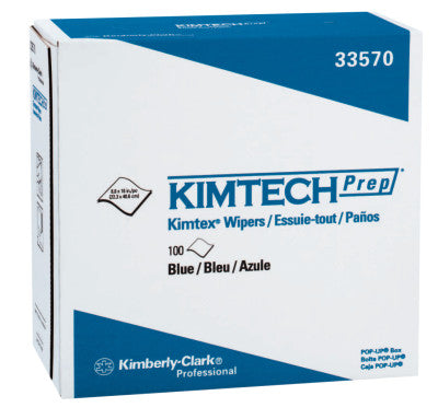 Kimtech Prep Kimtex Wipers, Pop-Up Box, Blue