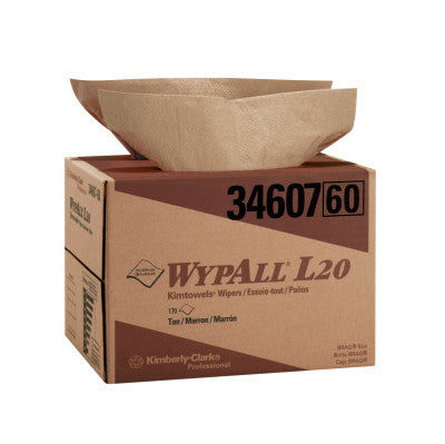 WypAll L20 Wipers, Brag Box, White, 176 per box