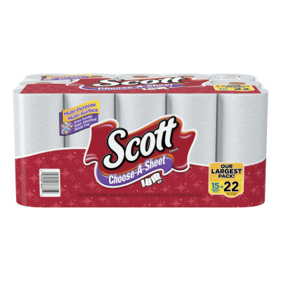 Choose-A-Size Mega Roll Paper Towels, 1-Ply, White, 102/Roll