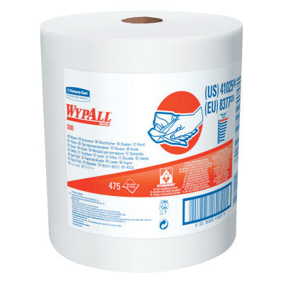 WypAll X80 Towels, Jumbo Roll, Cotton White, 475 per roll