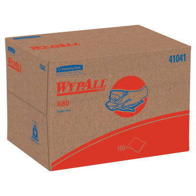 WypAll X80 Towels, Brag Box, Blue, 160 per box