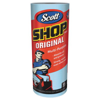 Scott Shop  Towels, Blue, 55 per roll