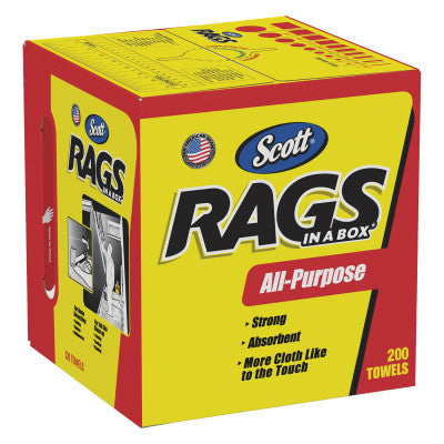Scott Rags In-A-Box, Pop-Up Box, White