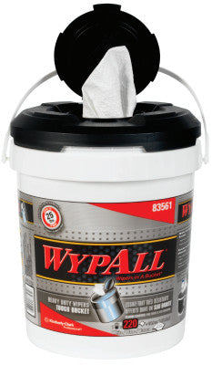 WypAll Wipers in a Bucket, White, 220 per bucket