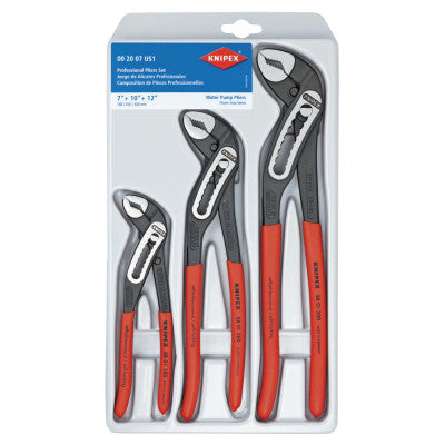 3-Piece Alligator Pliers Sets, 7 1/4 in, 10 in, 12 in