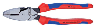 New England Linesman Pliers, 9 1/2 in Length, Dual Material Handle