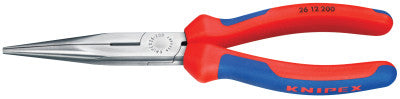 Long Nose Pliers with Cutters, 40 Angle, Tool Steel, 8 in