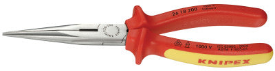 Long Nose Pliers with Cutters, Straight, Vanadium Steel, 8 in